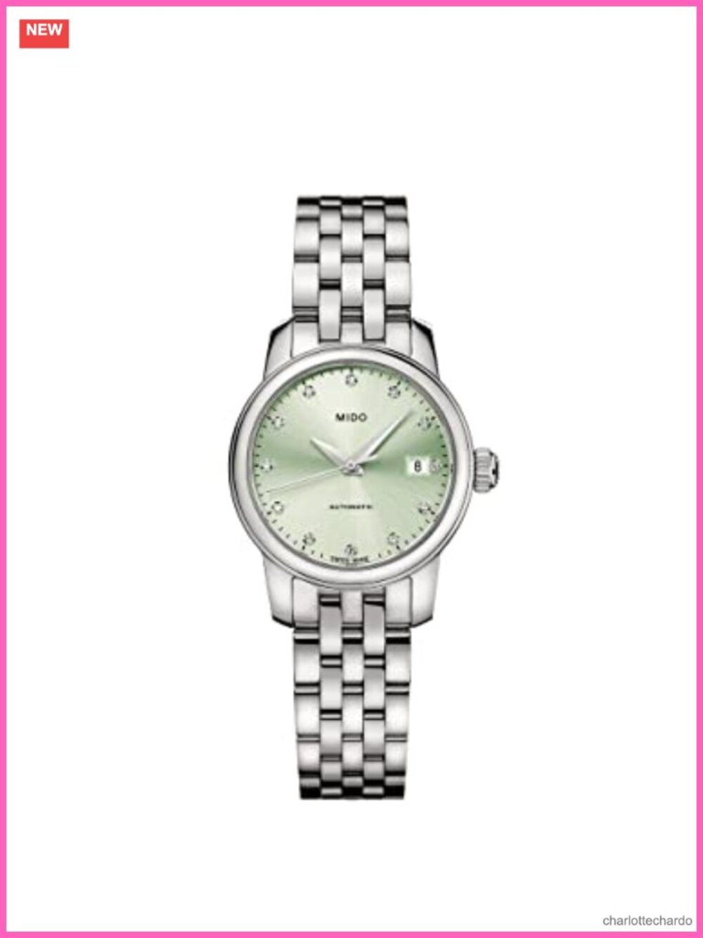 MIDO Baroncelli Lady Twenty Five Swiss Automatic Watch Stainless Steel Sapphire